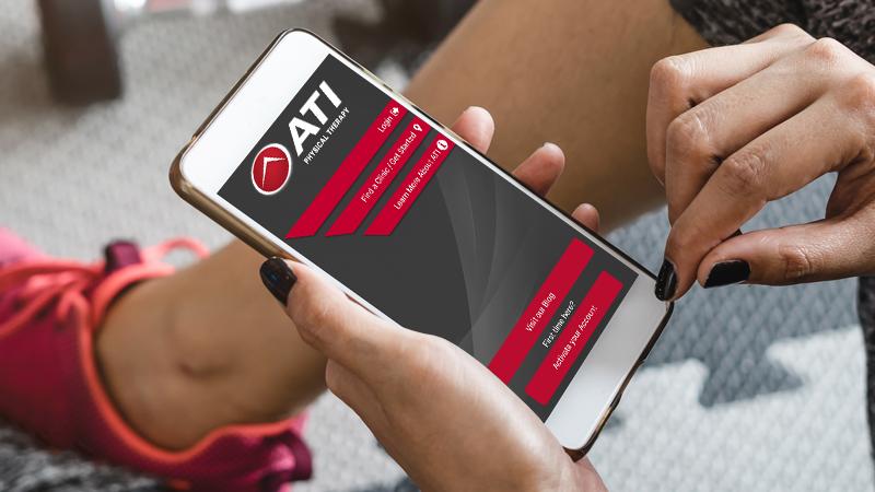 ATI mobile app screen on a phone