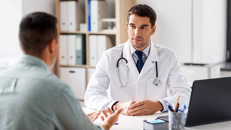 Doctor talking to a patient